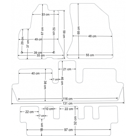 Dywaniki welurowe Citroen C4 Picasso (7os) 2007-2013r. w jakości Silver - na Zamówienie kolory do wyboru