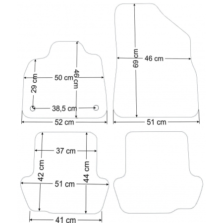 Dywaniki welurowe Citroen DS5 2011-2018r. Dywaniki welurowe - Edycja Limitowana - czarne RA16