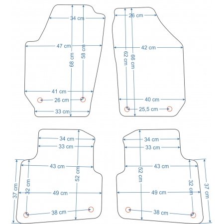 Skoda Roomster 2006-2015r. Dywaniki welurowe  w jakości Platinum - na Zamówienie kolory do wyboru
