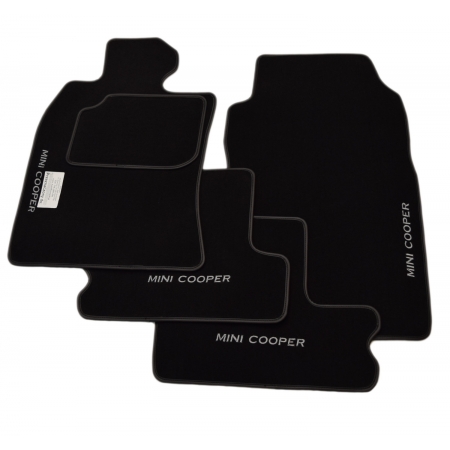 Mini Cooper R50 2001-2006r. Dywaniki welurowe w jakości Premium (czarne RA41)