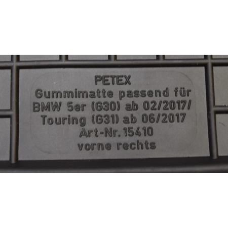 Dywaniki Gumowe BMW Seria 5 G30/G31 - Petex