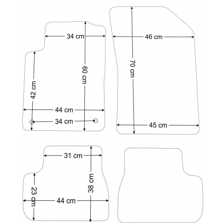 Citroen DS3 2010-2015r. Dywaniki welurowe w jakości Gold - na Zamówienie kolory do wyboru.
