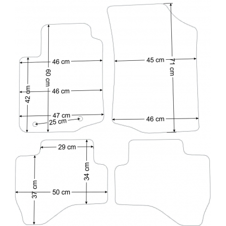Dywaniki welurowe Citroen C1 od 2014r. w jakości SILVER - na Zamówienie kolory do wyboru